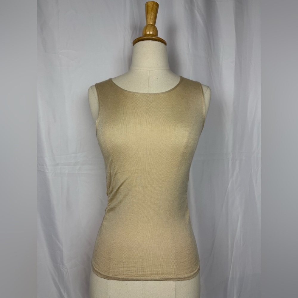 Oscar de la Renta Beige Tank Top